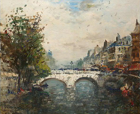 Merio Ameglio (1897-1970) - Paris, le Pont St. Michel