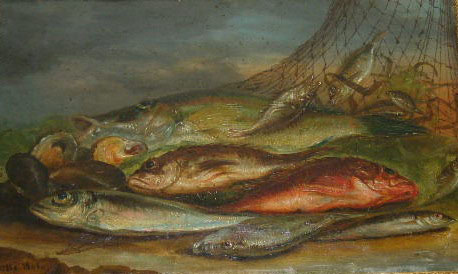 Gaspard Coste (1804-1855) - Nature Morte aux Poissons
