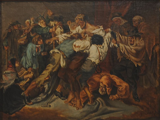 Gustave Courbet - French, 1819-1877 - La Folie de la Foule, c. 1855