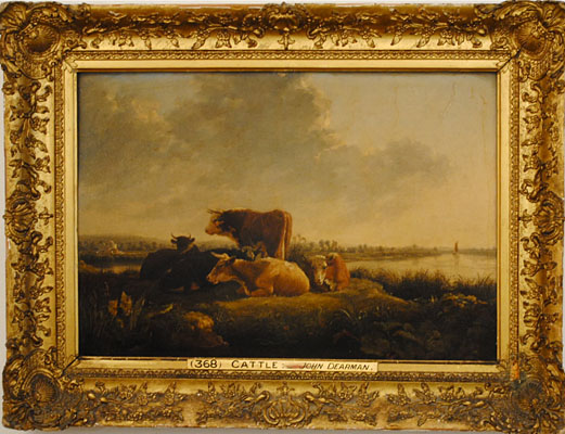 John Dearman - 1776-1857 - Cattle Resting in a Riverside Pasture