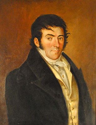 Jardinet - American Folk Art Painter - Portrait of a Yankee Sea Captain, 1835