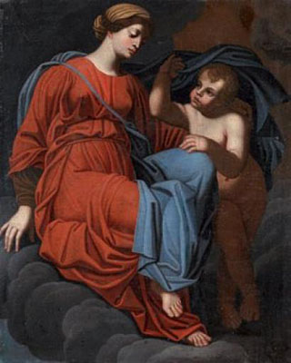 Reynaud Levieux - French, 1613-1699 - La Vierge et l'Enfant Jesus, c. 1654