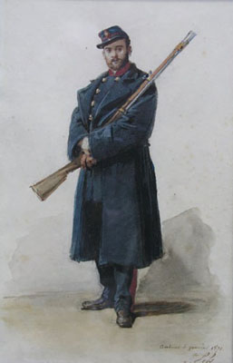 Isidore Pils (1813-1875)  - Etude d’un Soldat a Argenteuil