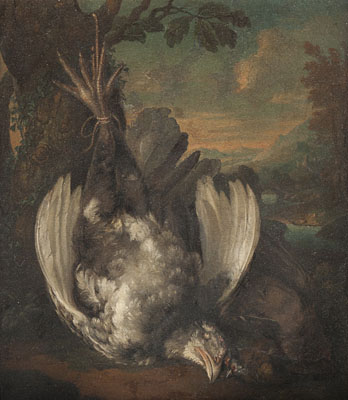 Arcangelo Resani - Italian, 1670-1740 - Natura morta del gioco con pernici,  fagiani e tordi, c. 1690