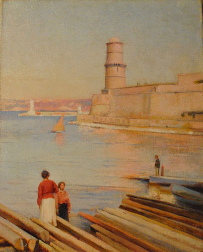 Paul Alexandre Alfred Leroy - French Impressionism, 1860-1942 - Ensoleillé matin au Phare de Marseille, c. 1890